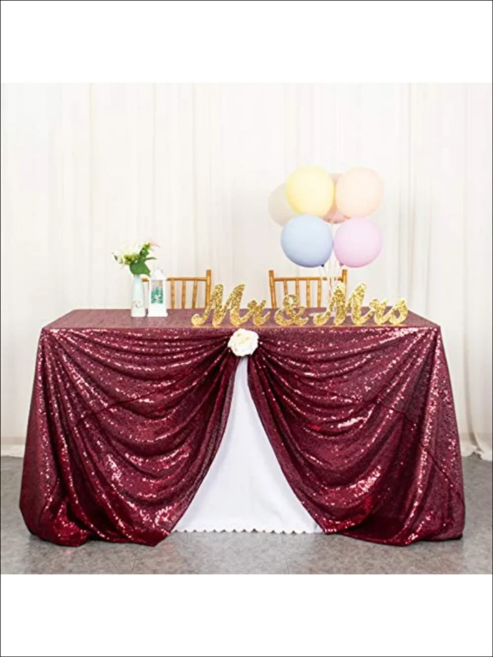 Sequin Tablecloth 72x72 Square Seamless Sparkly Table Cover for Parties Wedding